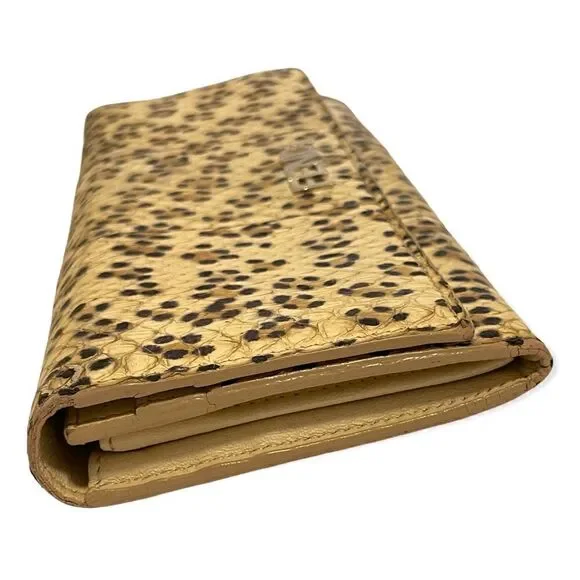 Vintage Fendi Python with Leopard Print Long Wallet - Picture 10 of 15